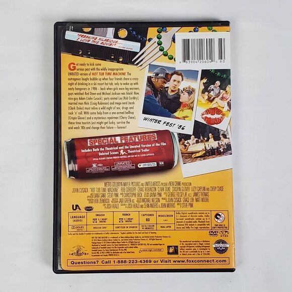 Hot Tub Time Machine (DVD, 2010) Unrated Comedy Sci-Fi - Picture 3 of 3